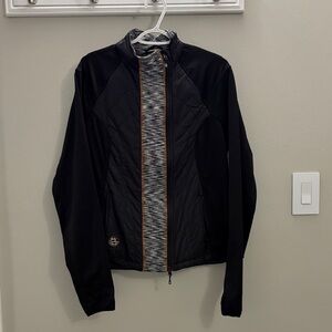 Black and Gray Zip-Up Jacket